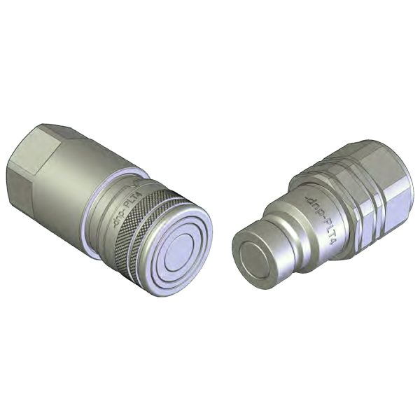 Engate rápido face plana (aço carbono), PLT4 300-500 BAR