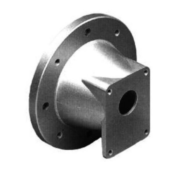 Flanges for gear pumps with rectangular flange
